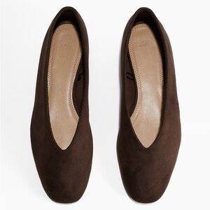 H&M Women's Dark Brown Ballet Flats